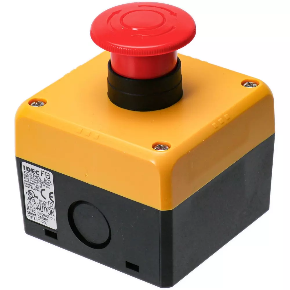 IDEC Fb Type Plastic Control Box 1 Point Type Red, Fb1W-Hw1B-V411R-Y0