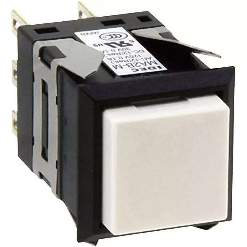 IDEC Ma Series Push Button Switch (Square) 2C Soldering Tab 110 Terminal White, Ma2B-M219W