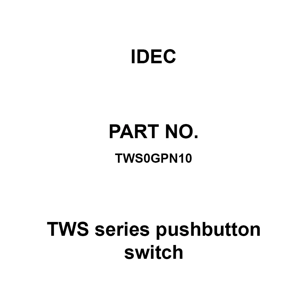 IDEC TWS Series pushbutton switch Display Chip Polyacetal Resin, TWS0GPN10 (Pack of 10 Pcs)