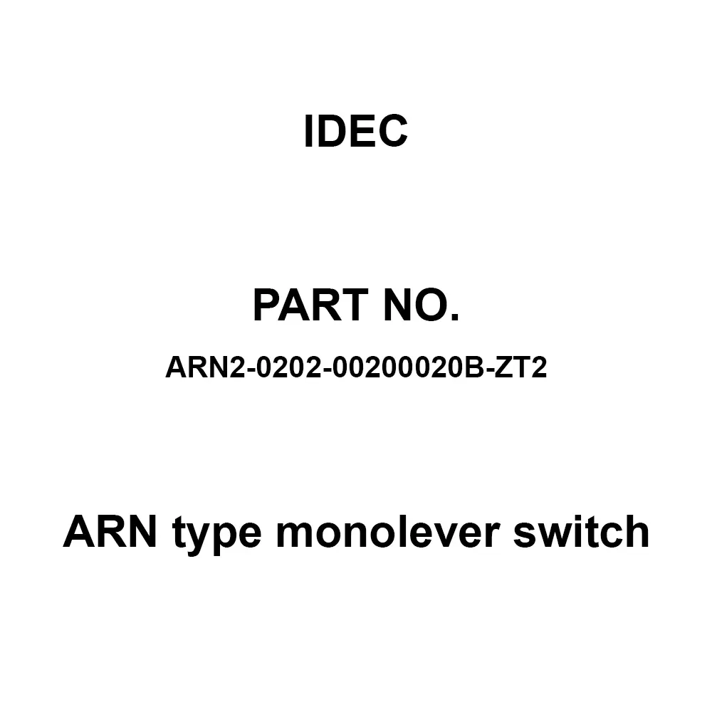 IDEC ARN type monolever switch Long Lever Type 600 V, ARN2-0202-00200020B-ZT2