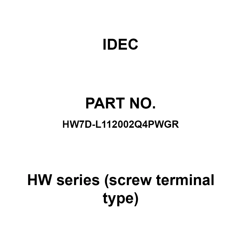 IDEC HW Series (screw terminal type) 2-Point Push Button Switch (With Indicator Light), HW7D-L112002Q4PWGR