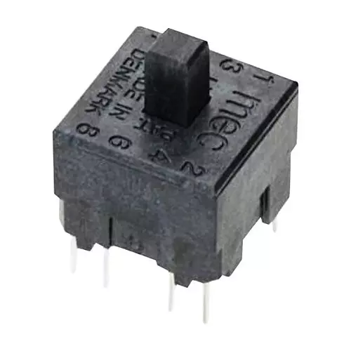 APEM PUSH BUTTON SW, DPDT, 0.25A, 120VAC, THT, 15451