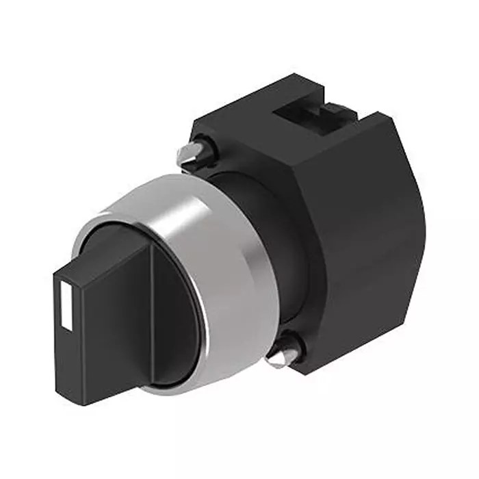 EAO SELECTOR SWITCH ACTUATOR, 2POS, BLACK, 704.411.018