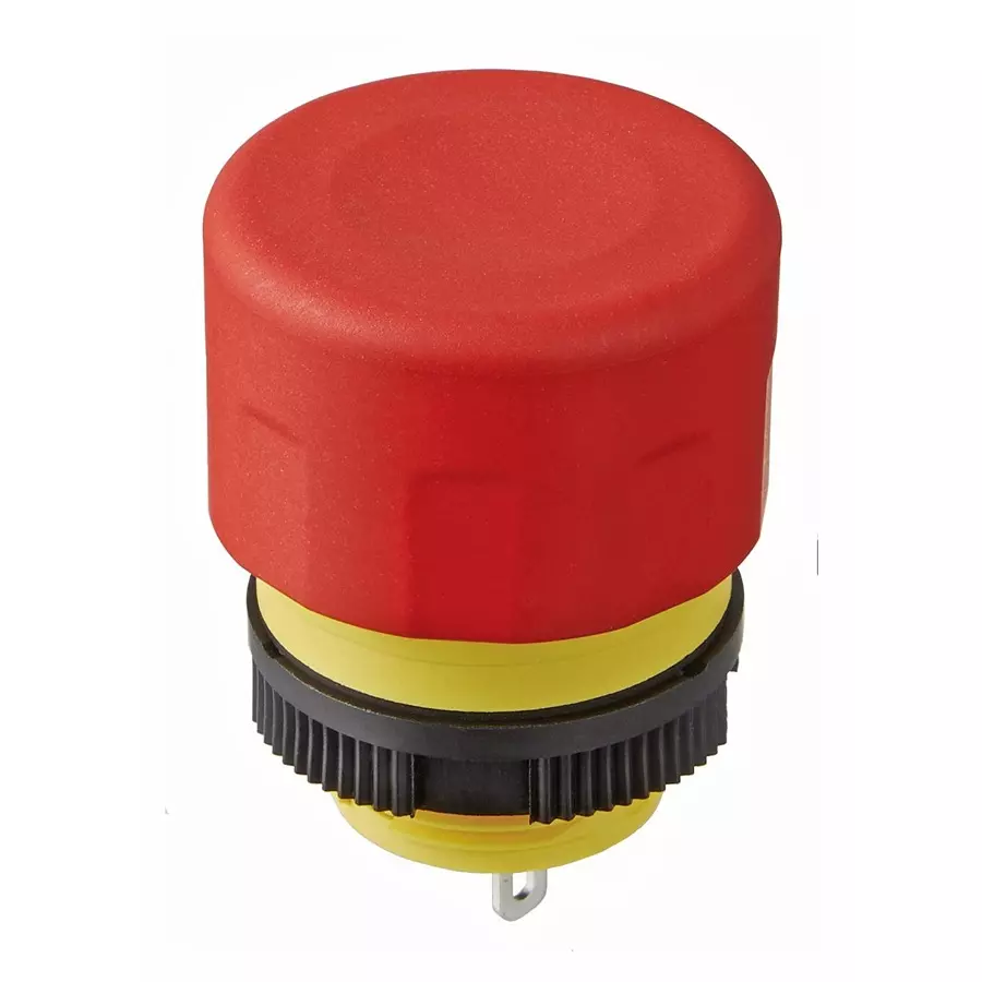 NKK SWITCHES E-STOP SWITCH, SPST-NC, 0.5A, 24VDC, FF0116BACEEA01