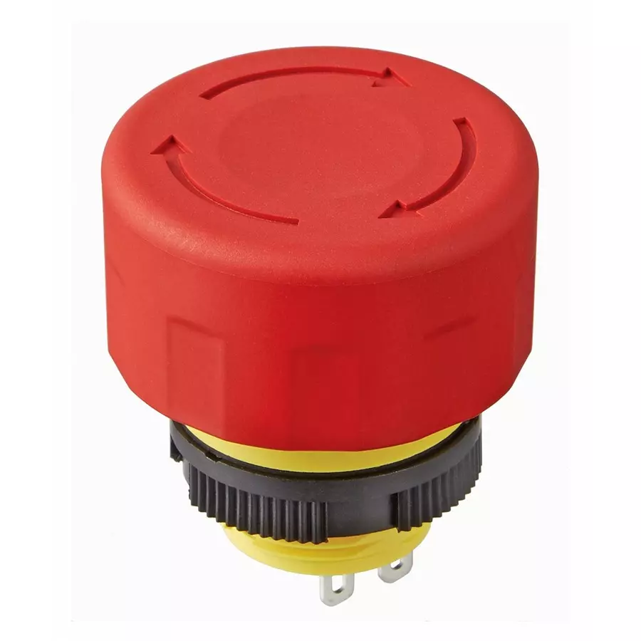 NKK SWITCHES E-STOP SWITCH, DPST-NC, 0.5A, 24VDC, FF0126BBCAEA01