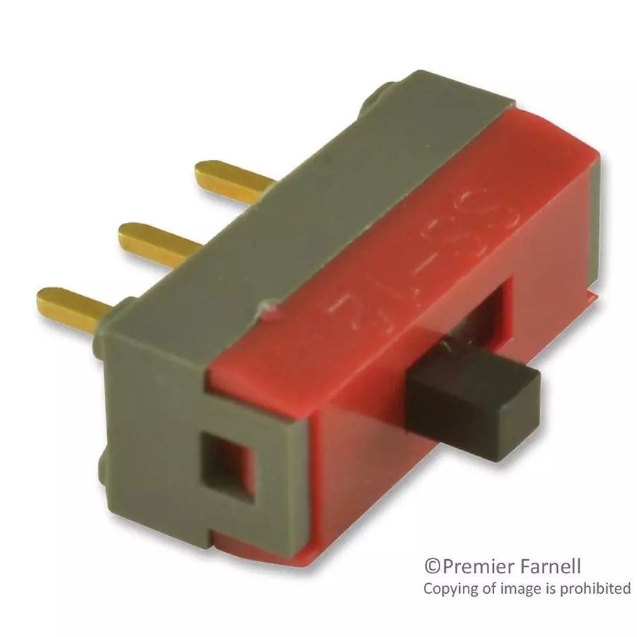 NKK SWITCHES SWITCH, SLIDE, SPDT, 0.1A, 30V, TH, SS12SDP4