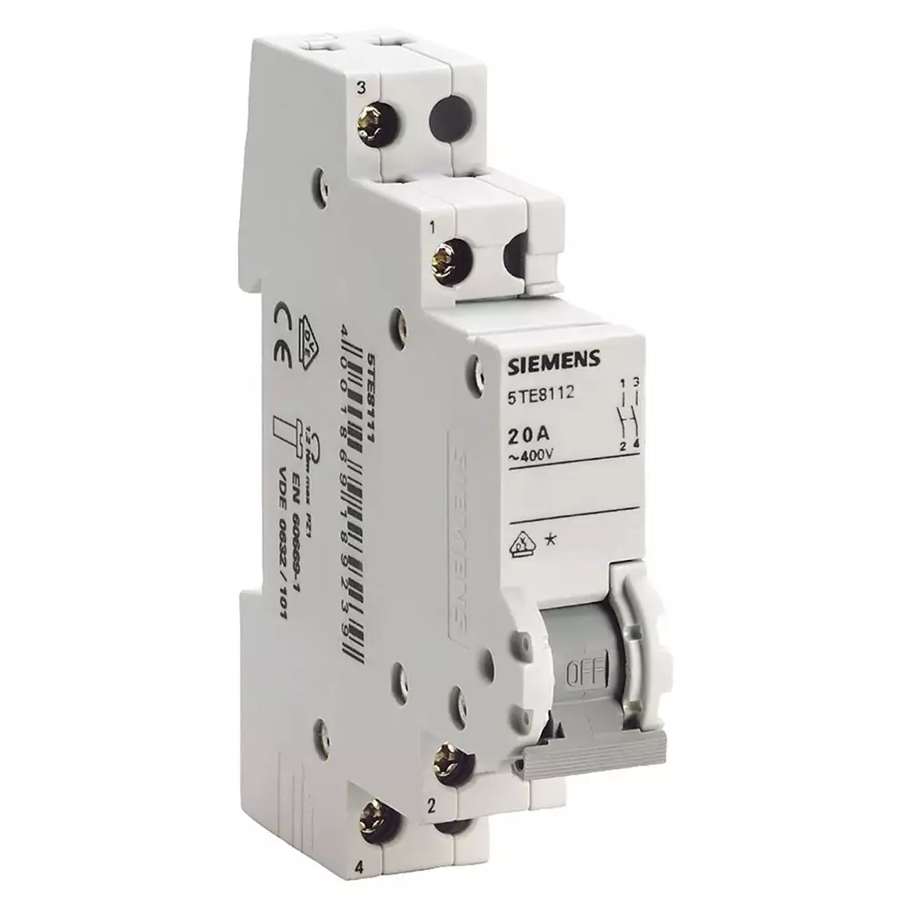 Buy Siemens 1P Pole Isolator Switch - 20A Maximum Current, 5TE8112 ...