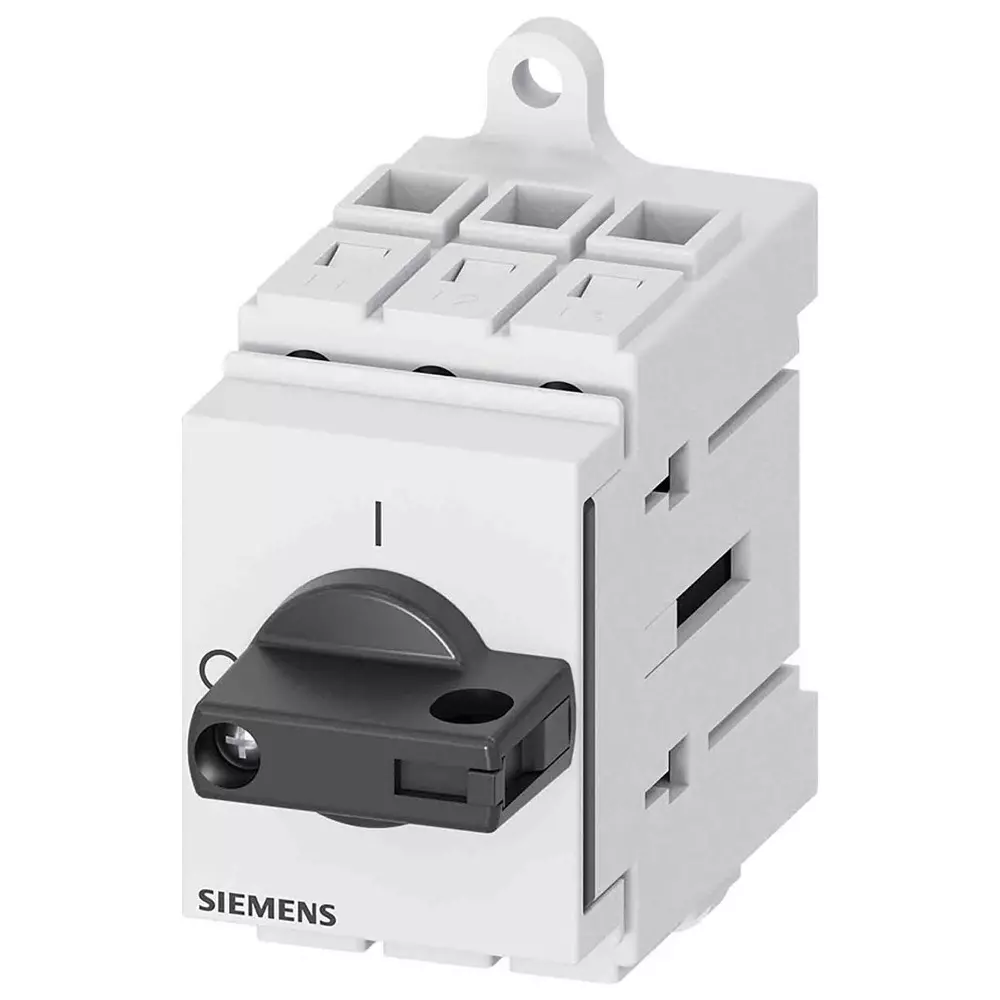 Siemens 3 Pole DIN Rail Isolator Switch - 63A Maximum Current, 3LD3430-0TK11