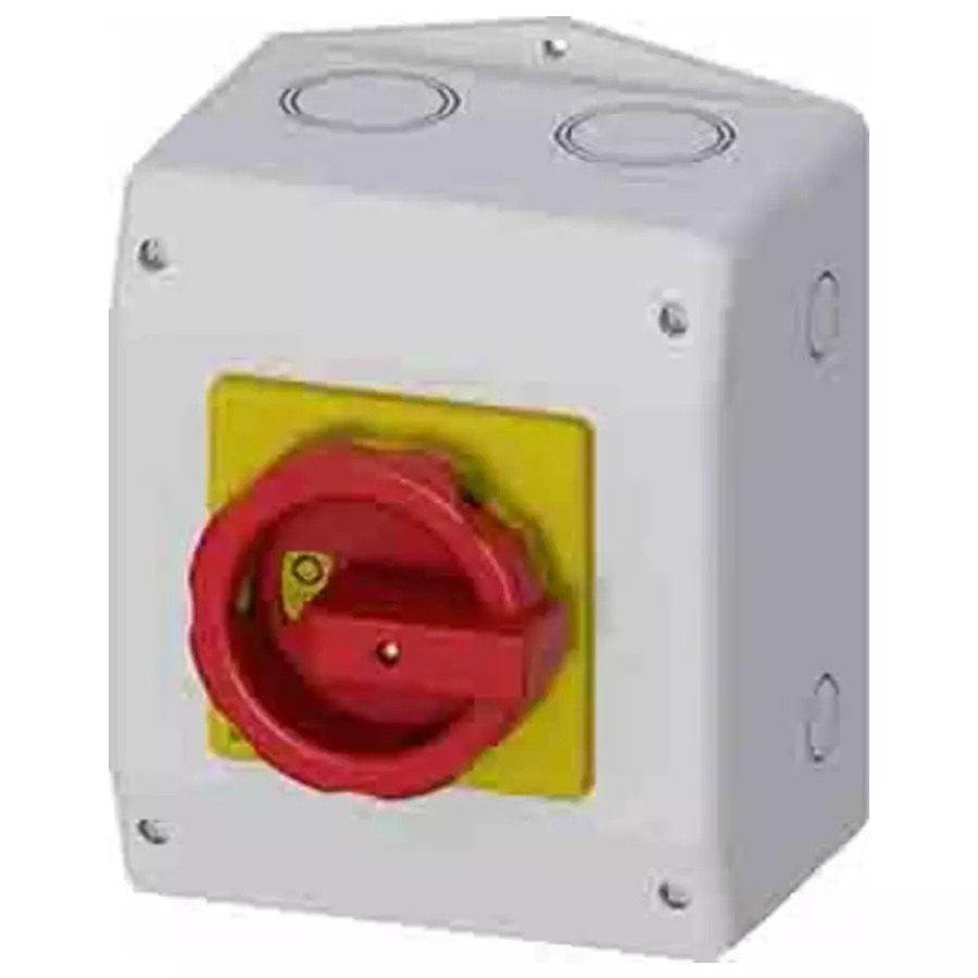 Siemens 3P Pole Isolator Switch - 63A Maximum Current, IP65, 3LD2565-1GP53
