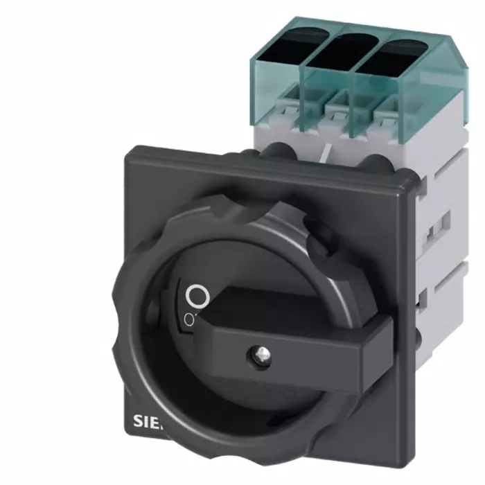 Siemens 3 Pole DIN Rail Isolator Switch - 63A Maximum Current, 22kW Power Rating, IP65, 3LD3454-0TK51