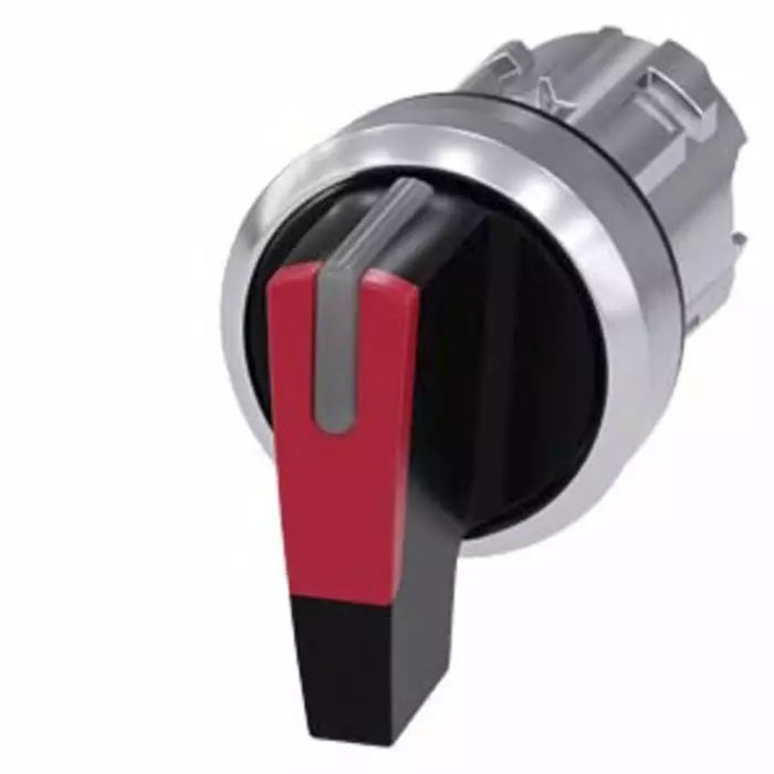 Siemens SIRIUS ACT 3SU10 Series 3 Position Selector Switch Head, 22mm Cutout, Black Handle, 3SU1052-2CL20-0AA0