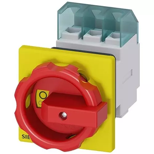 Siemens Panel Mount Discon Switch 3PST Non-Illuminated 32 Amp, 982-3LD22540TK53