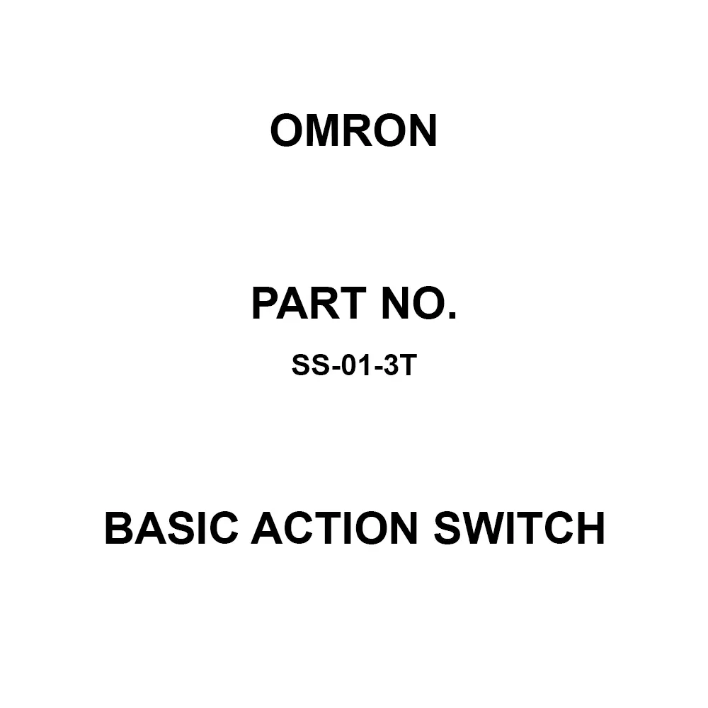 Omron Subminiature Basic Action Switch 100 mA Chassis Mount, SS-01-3T