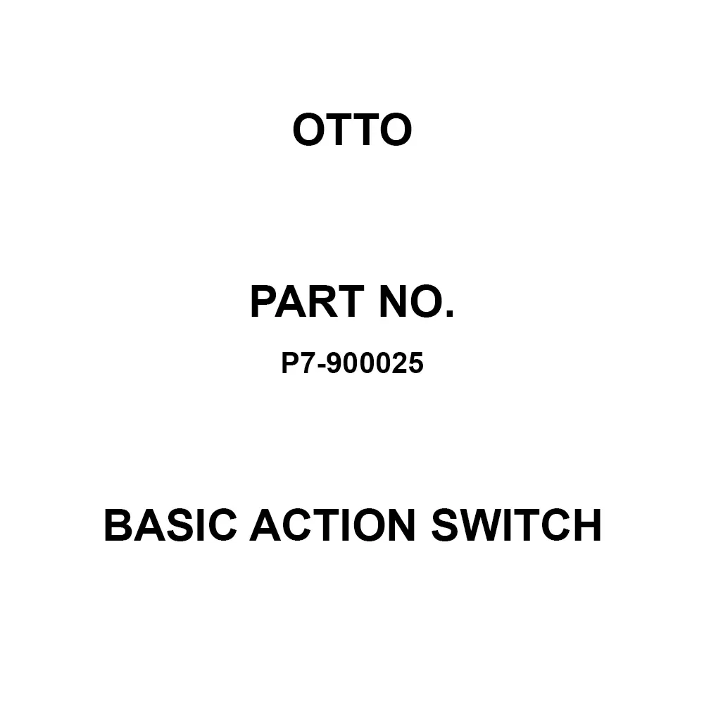 Otto Subminiature Basic Action Switch 3 Amp PCB Mount, P7-900025