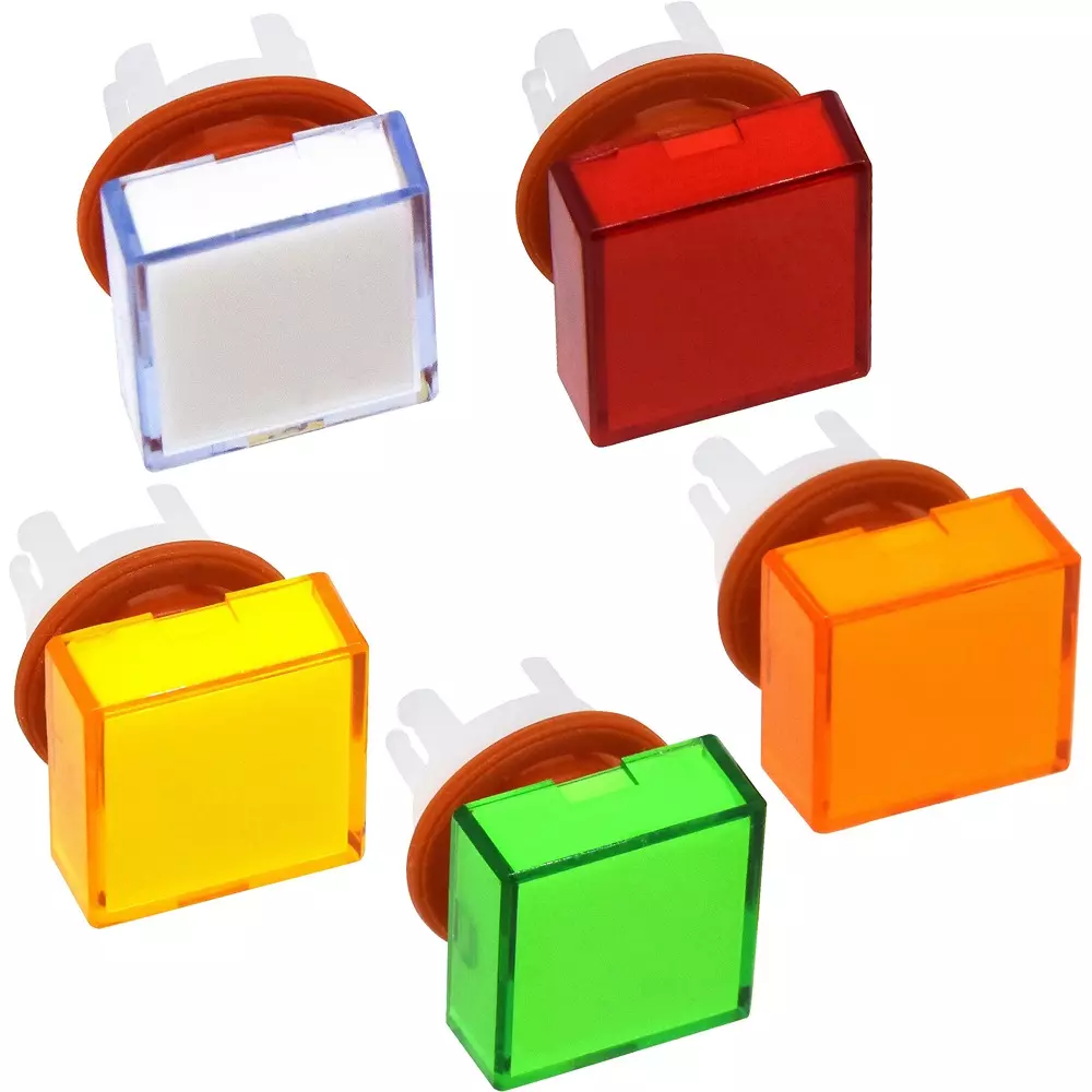 IDEC A2 Series CompACt Illuminated Pushbutton Switch Amber, Al2Q-Lk2-A