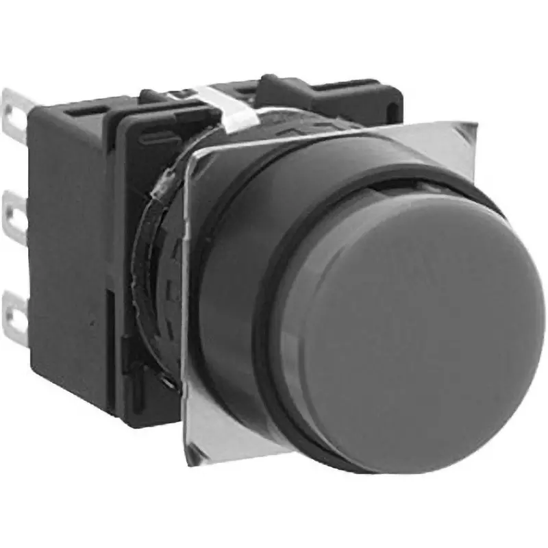 IDEC Lb Series Push Button Switch Round Type Φ18 Mm Bezel Gold ContACts, Lb1B-M1T2Vls