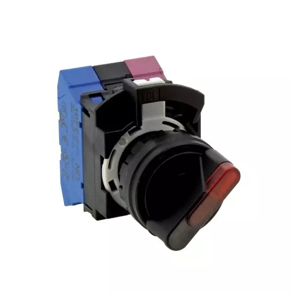 IDEC Φ22 HW Series Illuminated Selector Switch 1A1B Push-In Type 600 V, HW1F-2P11Q4R