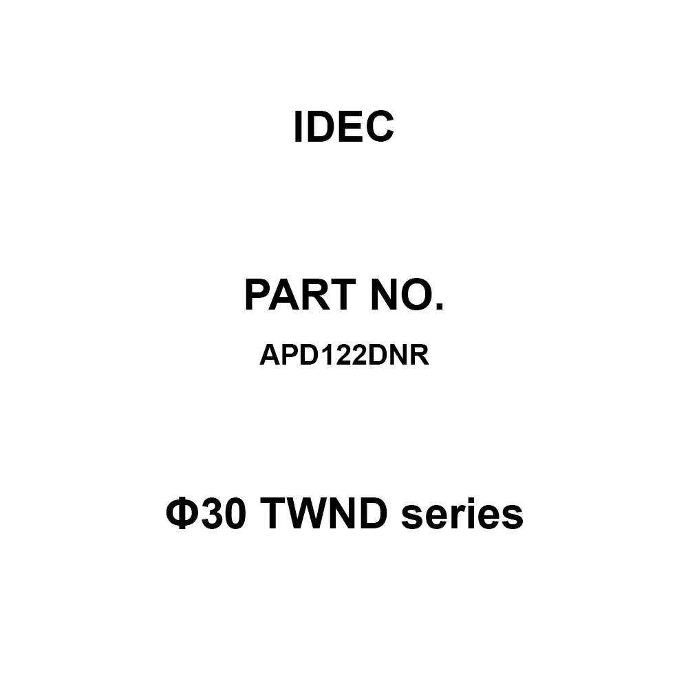 IDEC Φ30 TWND Series 600 V Silver 10A, APD122DNR