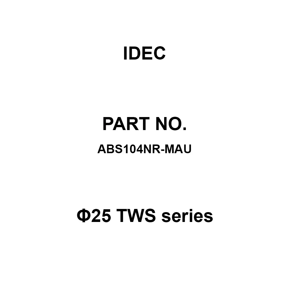 IDEC Φ25 TWS Series 4B M3.5 Screw Terminal 600 V, ABS104NR-MAU