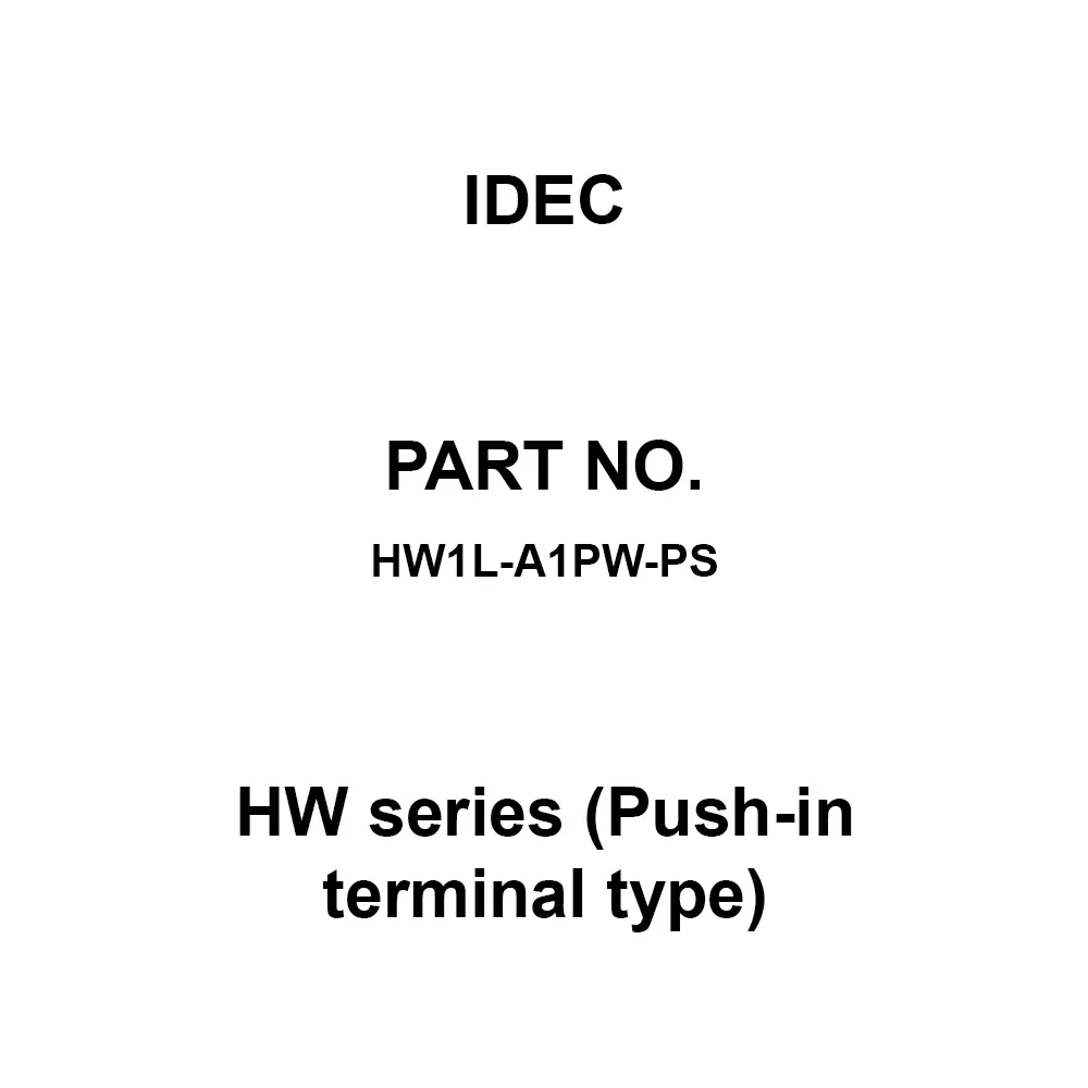 IDEC HW Series (Push-in terminal type) Operation Unit, HW1L-A1PW-PS
