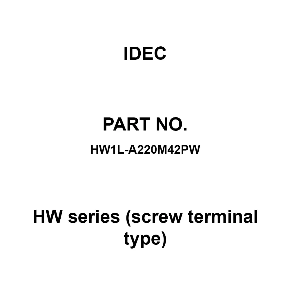 IDEC HW Series (screw terminal type) 2A M3.5 Screw Terminal 600 V, HW1L-A220M42PW