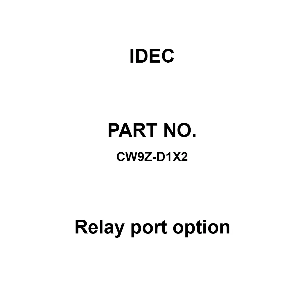 IDEC Relay port option Plastic Cover Polyamide Resin, CW9Z-D1X2