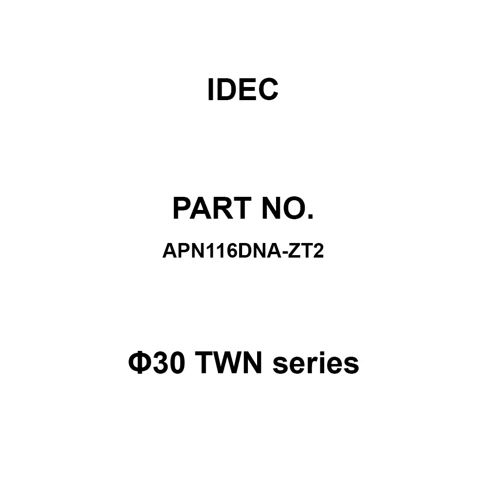 IDEC Φ30 TWN Series 600 V M3.5 Screw Terminal 100 MΩ or more (DC500V mega), APN116DNA-ZT2