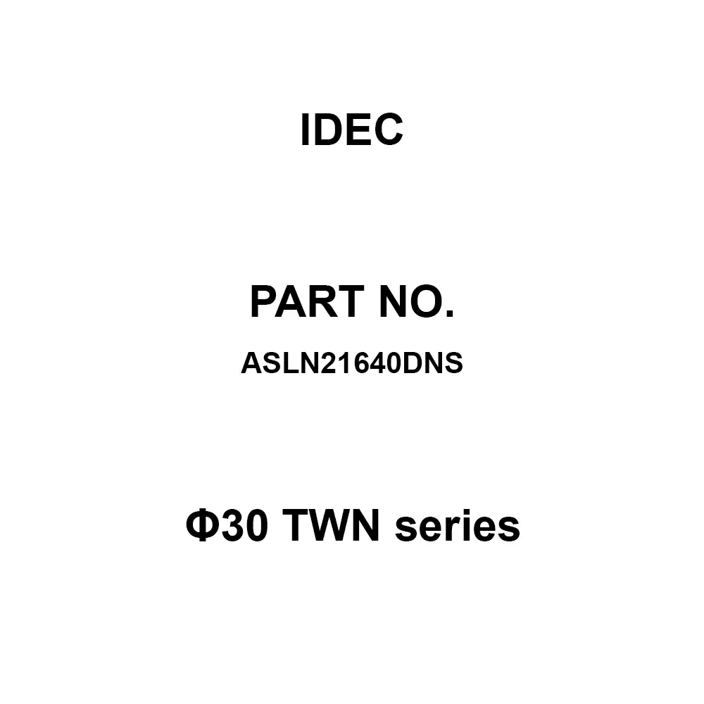 IDEC Φ30 TWN Series 4A M3.5 Screw Terminal 600 V, ASLN21640DNS