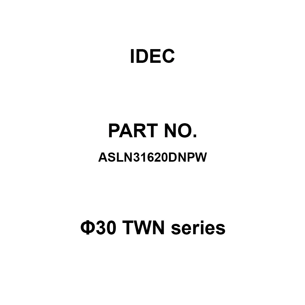 IDEC Φ30 TWN Series 2A M3.5 Screw Terminal 600 V, ASLN31620DNPW