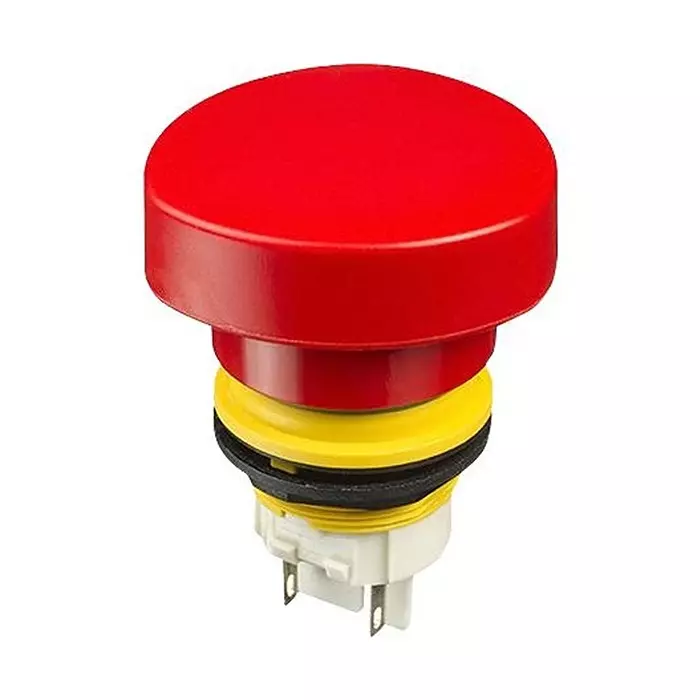 APEM E-STOP SWITCH, SPST-NC, 3A,120V, PANEL, ECBTTF002A