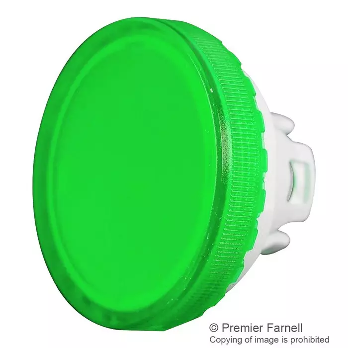 EAO ROUND LENS W/ BEZEL, GREEN, PLASTIC, 84-7111.500