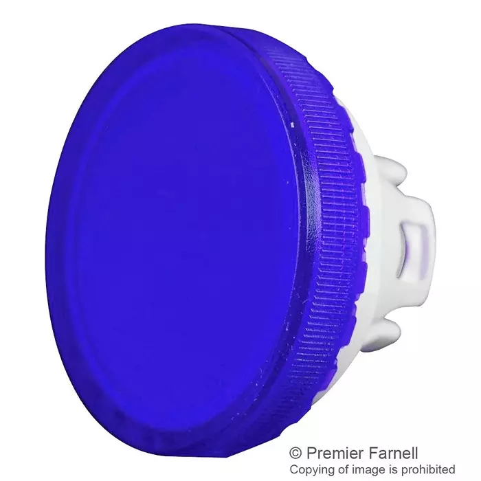 EAO ROUND LENS W/ BEZEL, BLUE, PLASTIC, 84-7111.600