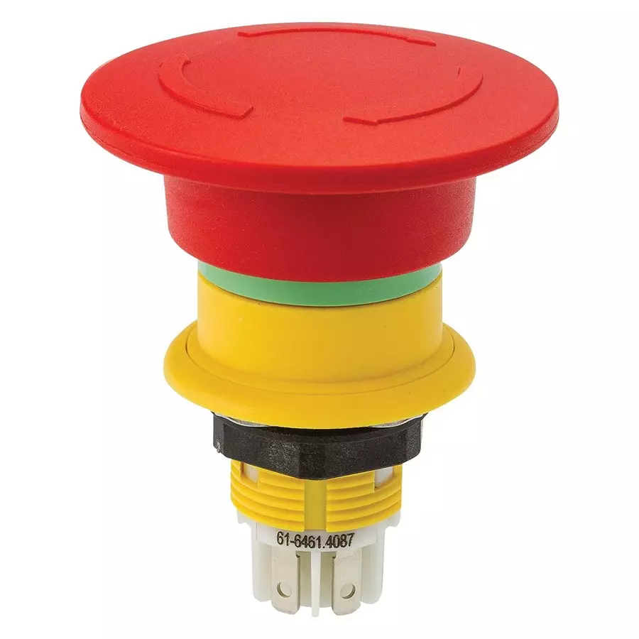 EAO EMERGENCY STOP SW, DPST-NC, 5A, 250VAC, 61-6461.4057