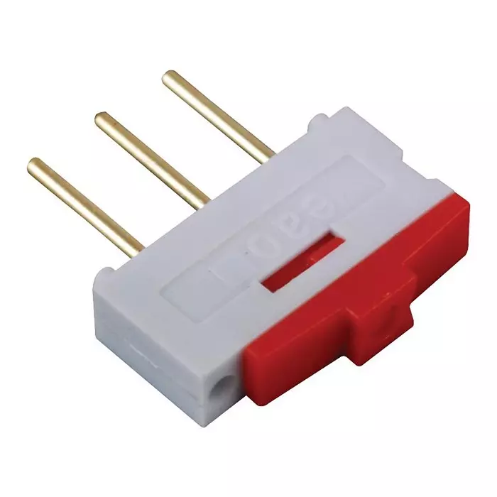 EAO SLIDE SWITCH, SPDT-CO, 0.5A, 24VDC, 09.03201.02