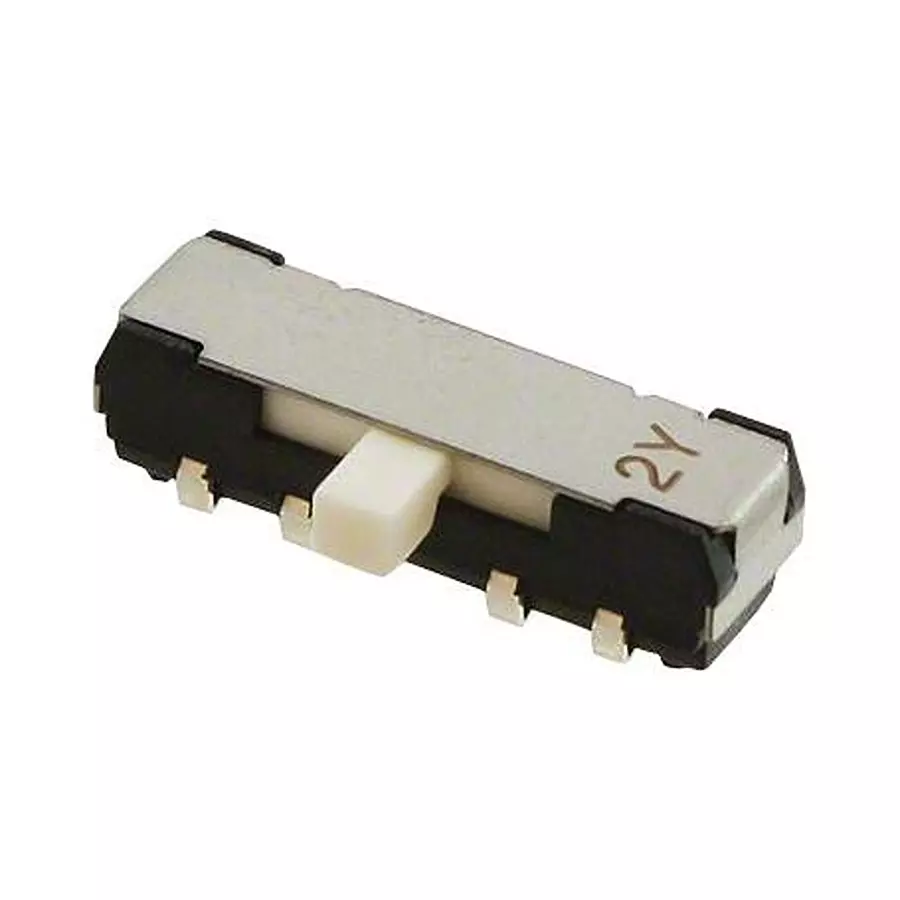 NIDEC COMPONENTS SLIDE SWITCH, DPDT, 0.2A, 12VDC, SMD, CL-SB-22A-11T (Pack of 10)