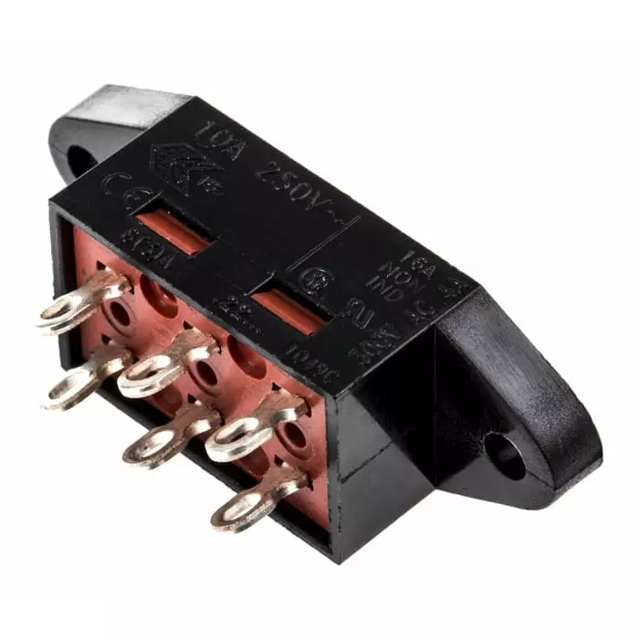 ARCOLECTRIC (BULGIN LIMITED) Panel Mount Slide Switch DPDT 16 A @ 250 V AC, T22205BABE