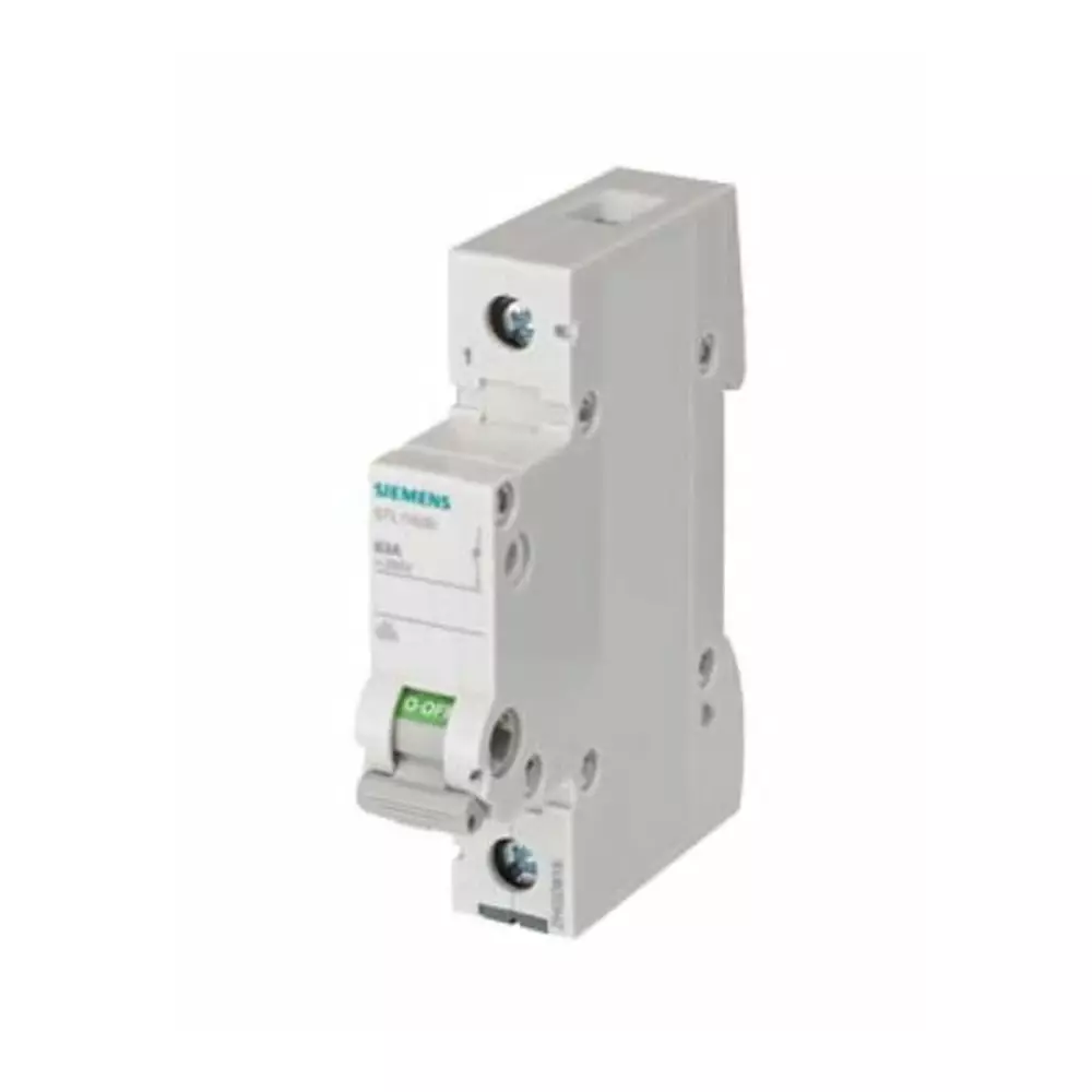 Siemens 1P Pole Isolator Switch - 32A Maximum Current, 5TL1132-0