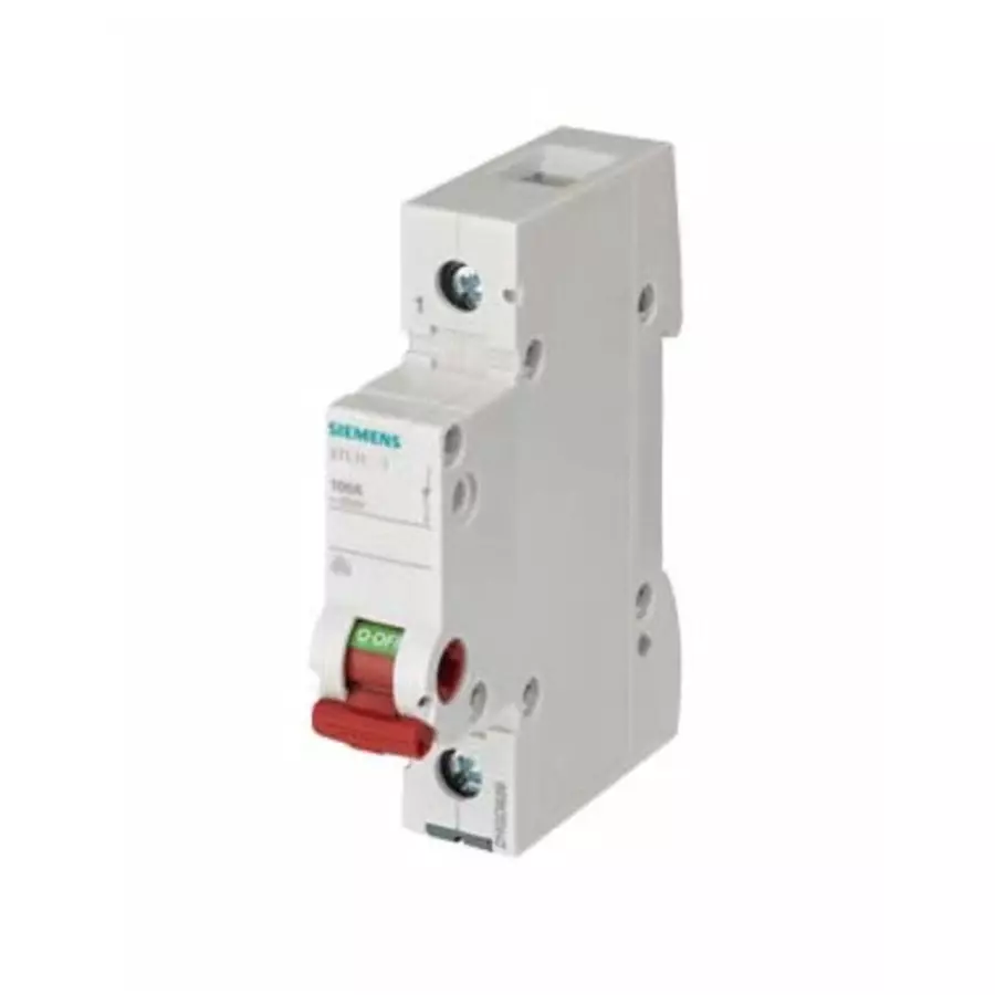 Siemens 1P Pole Isolator Switch - 63A Maximum Current, 5TL1163-1
