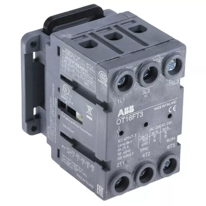 ABB 3P Pole Panel Mount Isolator Switch - 16A Maximum Current, 7.5kW Power Rating, IP20, OT16FT31SCA104838R1001