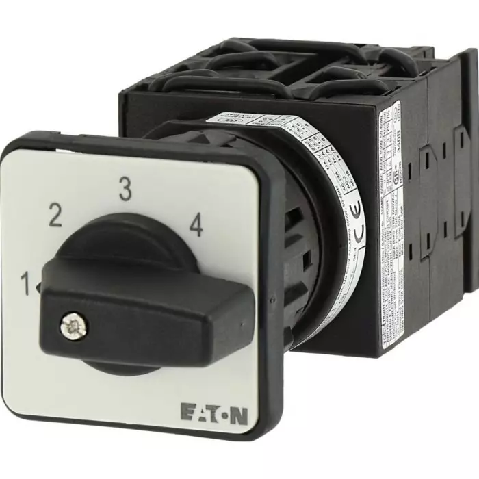 EATON 1P 5 Position 45° On-Off Cam Switch, 690 V (Volts), 20A, Toggle Actuator, 013088 T0-3-179/EZ