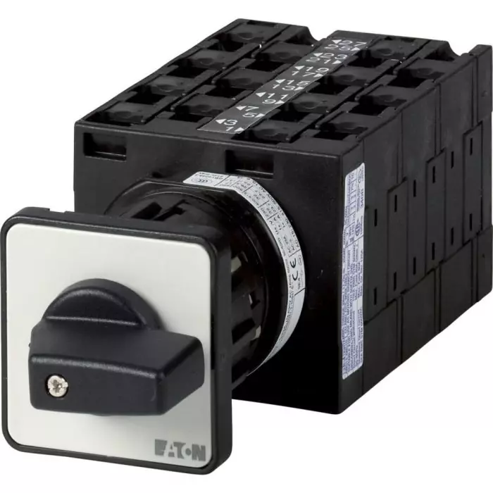 EATON 7P 3 Position 60° Changeover Cam Switch, 690 V (Volts), 32A, Short Thumb Grip Actuator, 005574 T3-7-8363/EZ