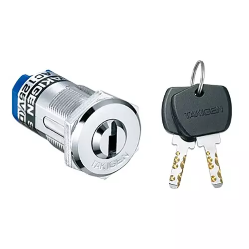 TAKIGEN Key Switch Chrome Plating with 2 Brass Plate Keys, S-430-90-B-2 Different key
