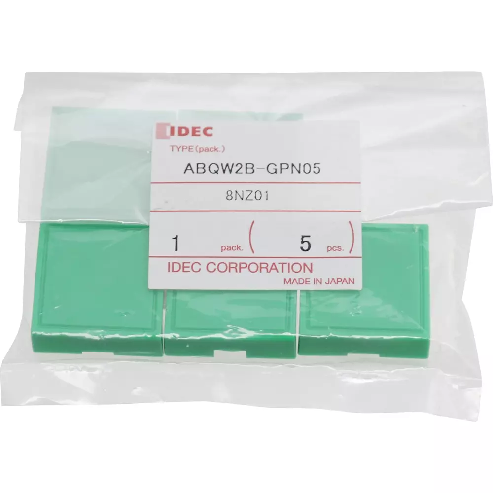 IDEC Tw Series Pushbutton Switch Green, Abqw2Bgpn05 (Pack of 5 Pcs)