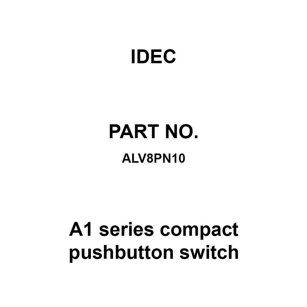 IDEC A1 Series compact pushbutton switch Terminal Cover Polyamide Resin, ALV8PN10 (Pack of 10 Pcs)