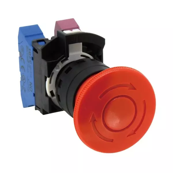 IDEC HW Series emergency stop pushbutton switch (Push-in terminal type) 4B Push-In Type 600 V, HW1B-V4P04R