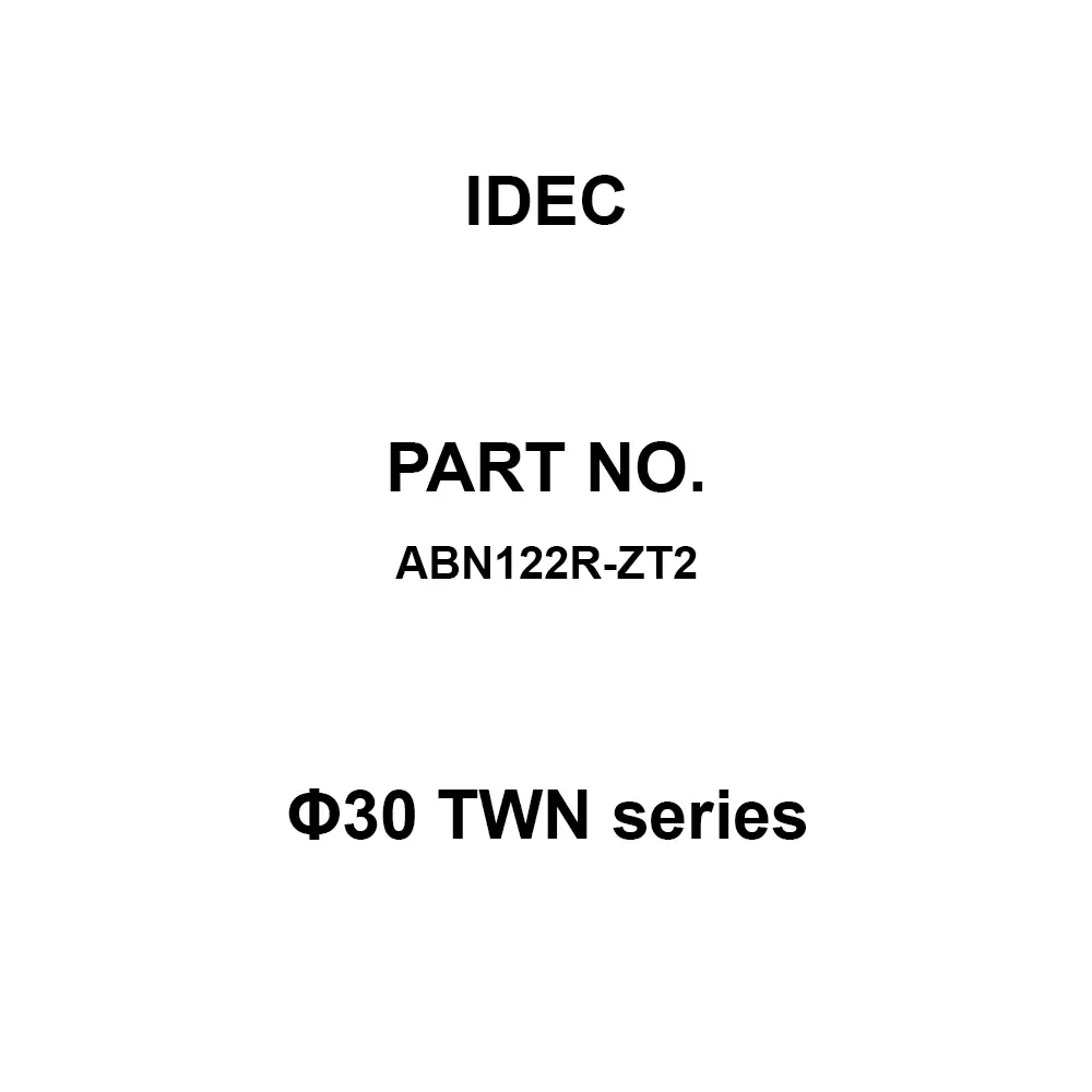 IDEC Φ30 TWN Series 2A2B M3.5 Screw Terminal 600 V, ABN122R-ZT2