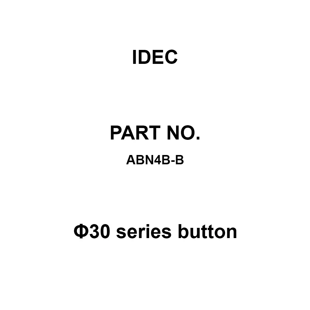 IDEC Φ30 Series button Korea Resin Black, ABN4B-B