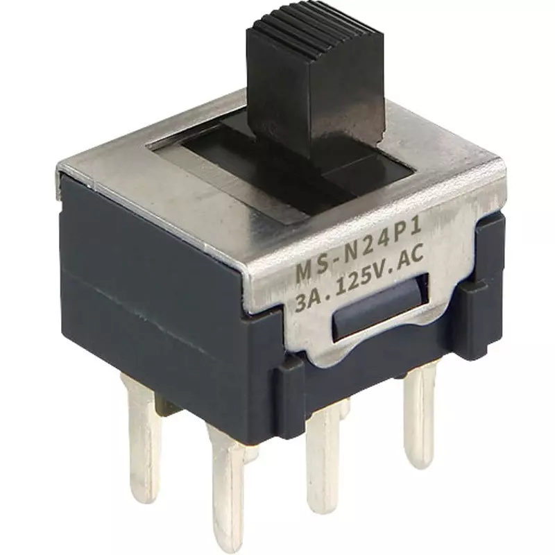 NKK SWITCHES Slide Switch Single Pole, MS-N24P1B