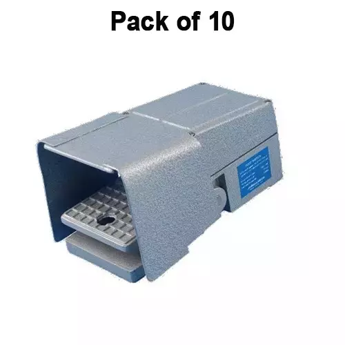 jai-balaji-heavy-duty-foot-switch-with-shield-1no1nc-contact-600-v-ac-insulation-voltage-15-amp-thermal-current-jbmshgs-45-pack-of-10