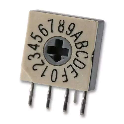 APEM ROTARY DIP SW, HEXADECIMAL, 0.4A, 24V, P60A703L508